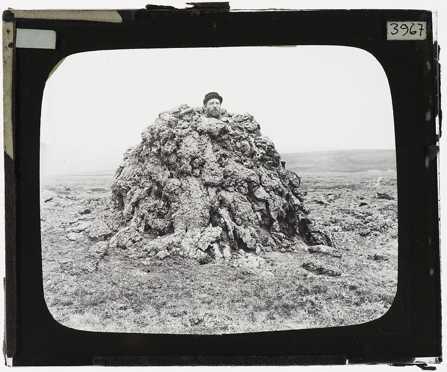 A man in a spiracle, Iceland.