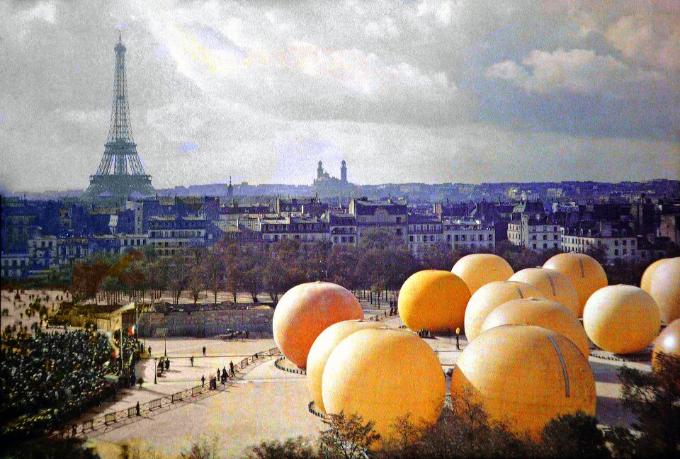 Autochromaufnahme von Paris