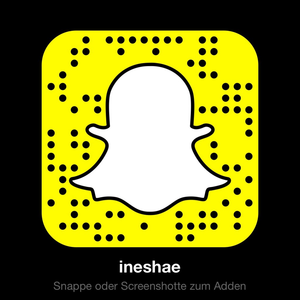Hallo Snapchat! Das ist mein Snapcode. @ineshae
